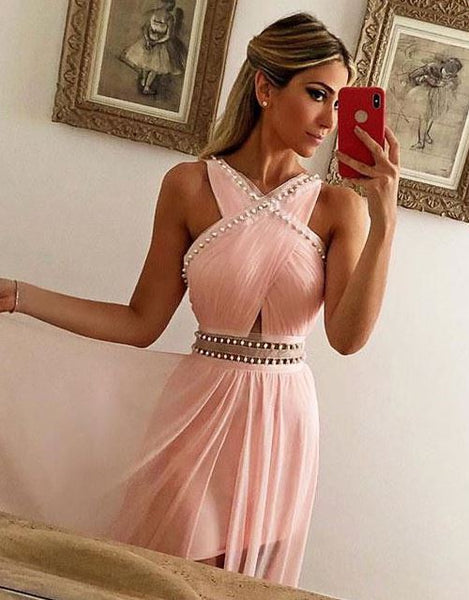 Chiffon Prom Dresses Sexy Beads Evening Party Prom Gowns,BD99951