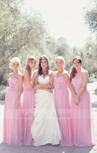 A-Line Floor-Length Chiffon Bridesmaid Dress,BW97271