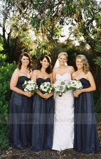A-Line Sweetheart Floor-Length Bridesmaid Dresses