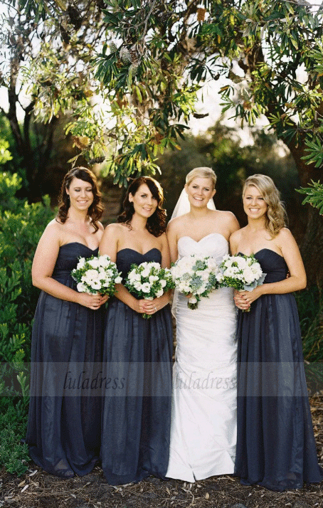 A-Line Sweetheart Floor-Length Bridesmaid Dresses