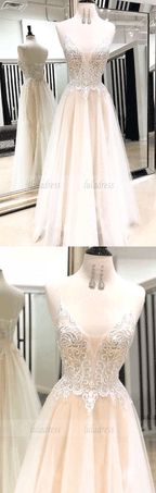 Sweetheart Neck Tulle Lace Long Prom Dress