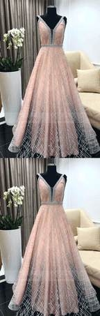 Tulle Long Prom Dress,Tulle Evening Dress