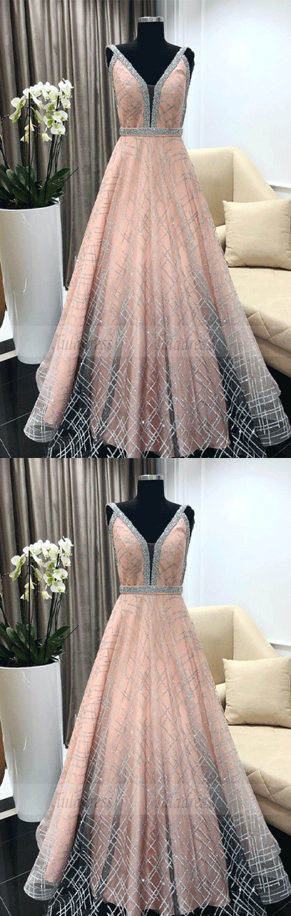 Tulle Long Prom Dress,Tulle Evening Dress