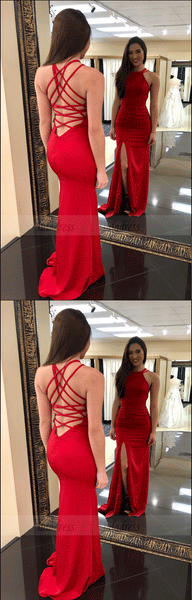 Gorgeous Mermaid Red Long Prom Dress,BW97170