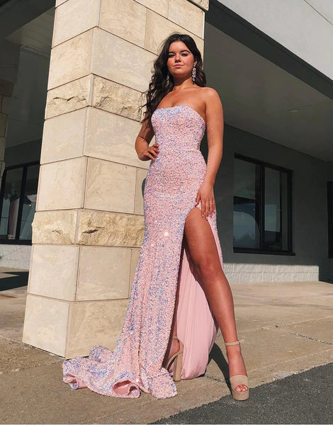Strapless Tight Pink Prom Dresses,Evening Dresses,BD930681
