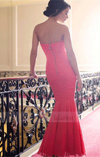 Sweetheart Evening Dresses,Long Chiffon Formal Gowns,Charming Prom Dress