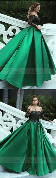 Charming Off The Shoulder A-Line Prom Dresses,Long Prom Dresses,Cheap Prom Dresses,BD99713