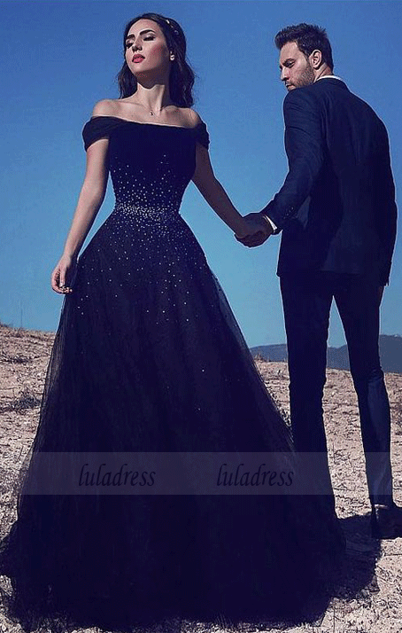 Off the Shoulder Prom Dresses,A-line Evening Dresses,Formal Women Dress