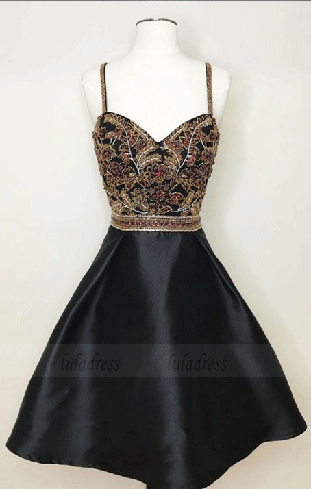 Spaghetti Straps Homecoming Dresses Short Prom Dress,BW97390