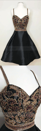 Spaghetti Straps Homecoming Dresses Short Prom Dress