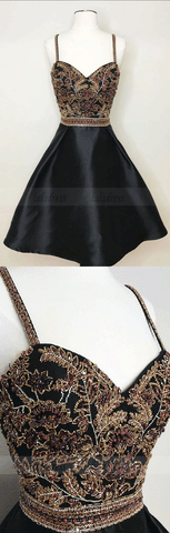 Spaghetti Straps Homecoming Dresses Short Prom Dress