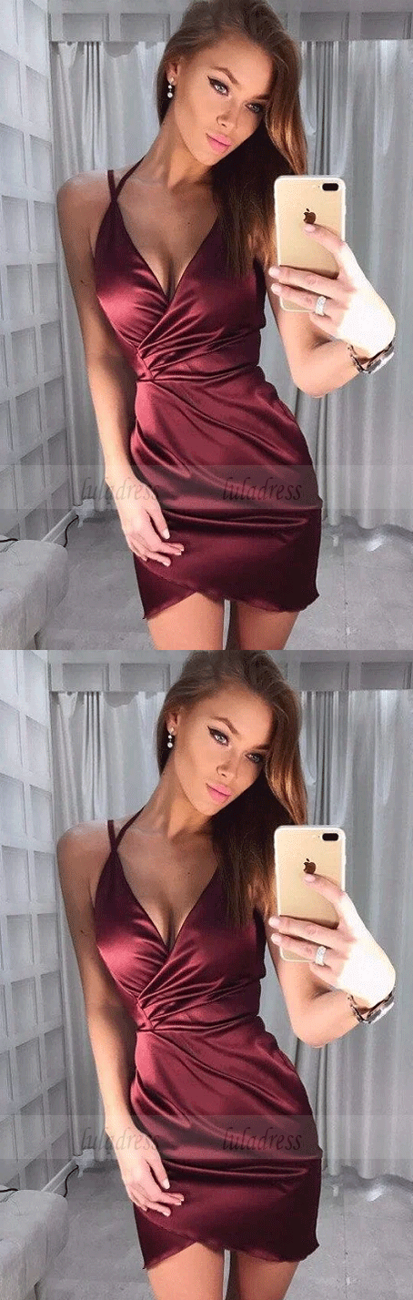 V Neck Homecoming Dresses,Sexy Homecoming Dresses
