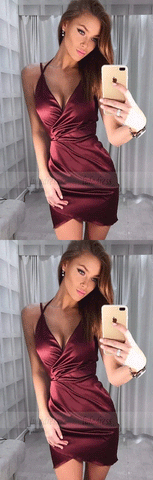V Neck Homecoming Dresses,Sexy Homecoming Dresses