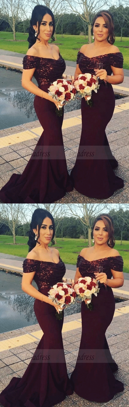 Mermaid Off The Shoulder Bridesmaid Dresses