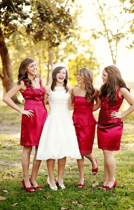 Short Bridesmaid Dresses,Mismatched Bridesmaid Dresses