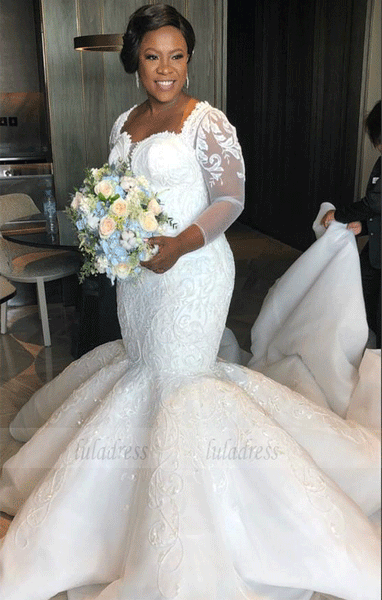 Luxury Lace Mermaid Wedding Dresses,BW97129