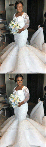 Luxury Lace Mermaid Wedding Dresses