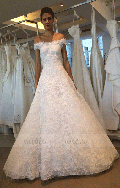 Lace A-line Off-the-shoulder Newest Wedding Dress,BW97136