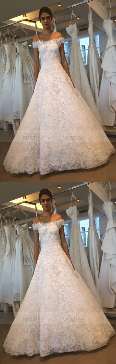 Lace A-line Off-the-shoulder Newest Wedding Dress