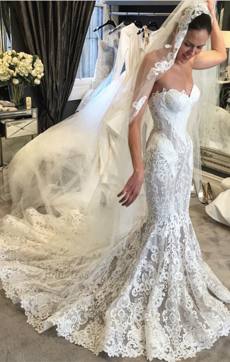 Elegant Lace Mermaid Wedding Dresses,BW97139