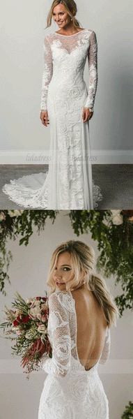 Long Sleeves Wedding Dresses,Lace Wedding Dress,BD99808