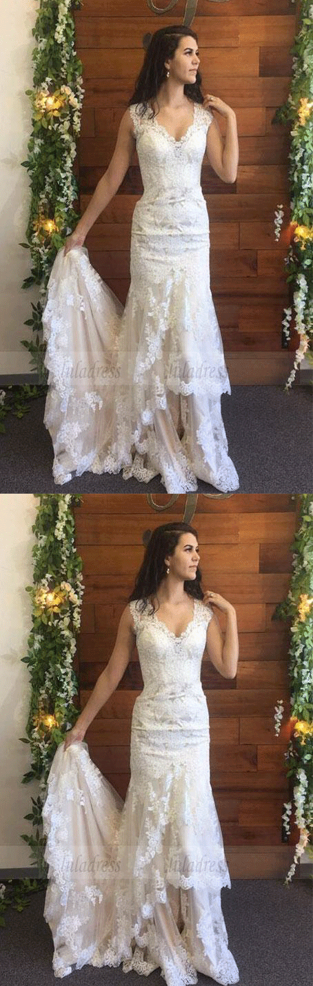 Lace Wedding Dresses,Fitted Bridal Dress