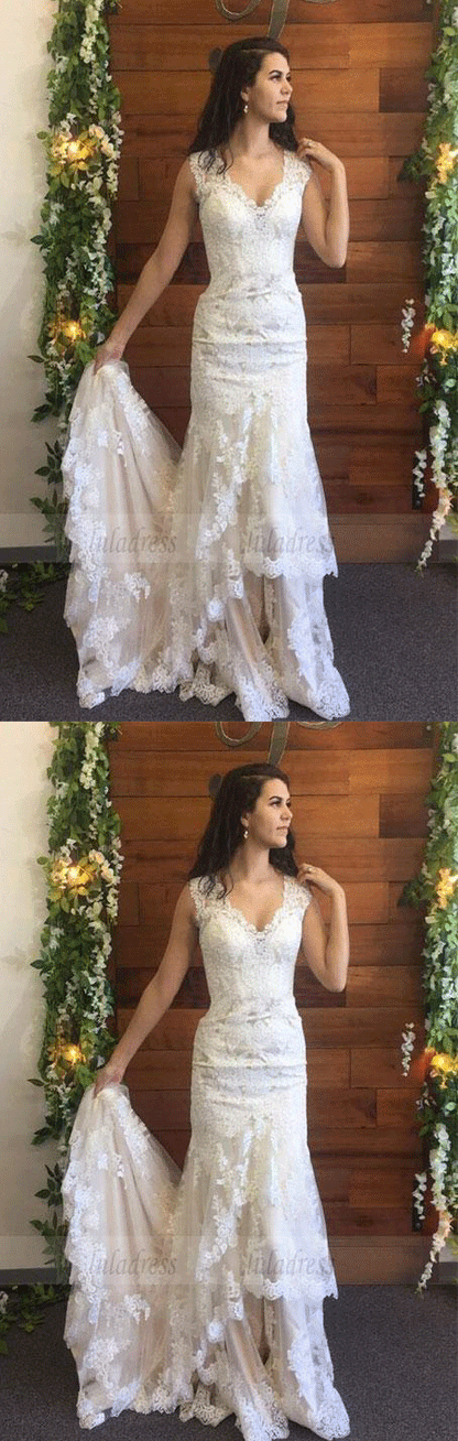 Lace Wedding Dresses,Fitted Bridal Dress