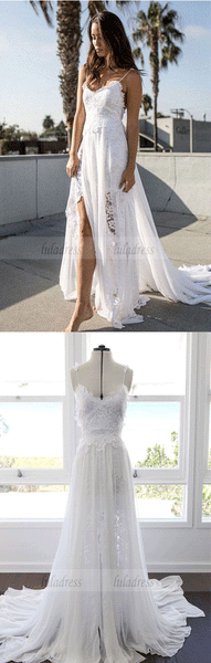 Chiffon Lace Wedding Gown Long Bridal Dress Cheap Custom Plus Size,BD99607