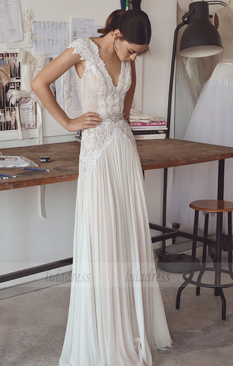 Elegant Lace A-Line Wedding Dresses,BW97125