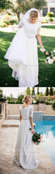 Simple Wedding Dresses,Wedding Dress with Sleeves,BD99804