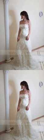 A-Line Sweetheart Sleeveless Wedding Dresses